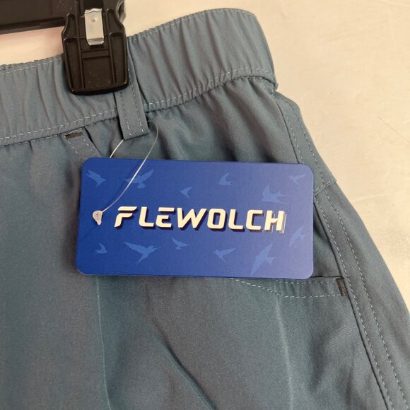 Flewolch Women's Lightweight Outdoor Cargo Pants Elastic Waist & Drawstring Blue - Picture 4 of 12